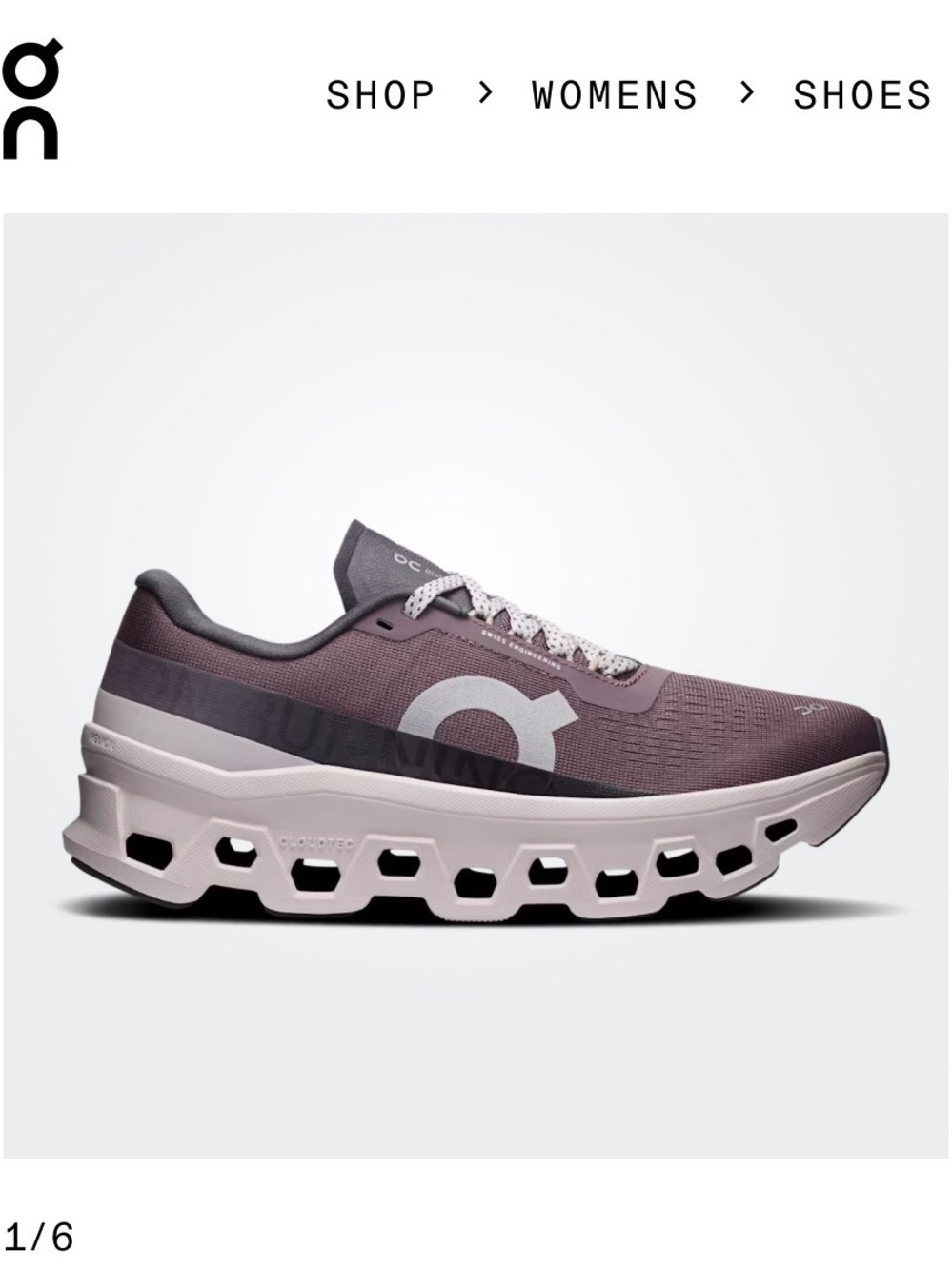 On Running CloudMonster Women’s Sz 8 New